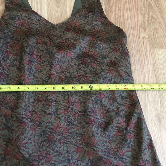 Peruvian Connection 100% Silk Made in Italy Asymmetrical Slip Dress - Picture 6 of 10